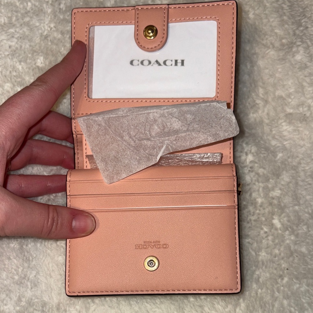 Coach Pink Floral Beige Wallet - Picture 2 of 4